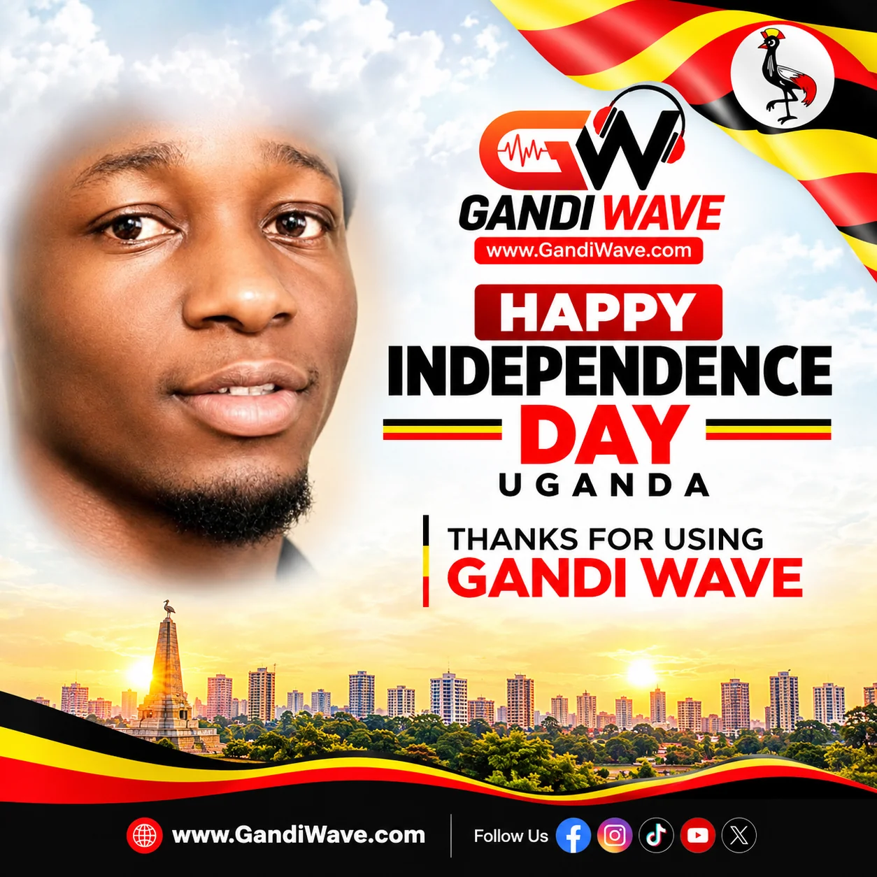 Happy Independence Day Uganda — thanks for using GandiWave